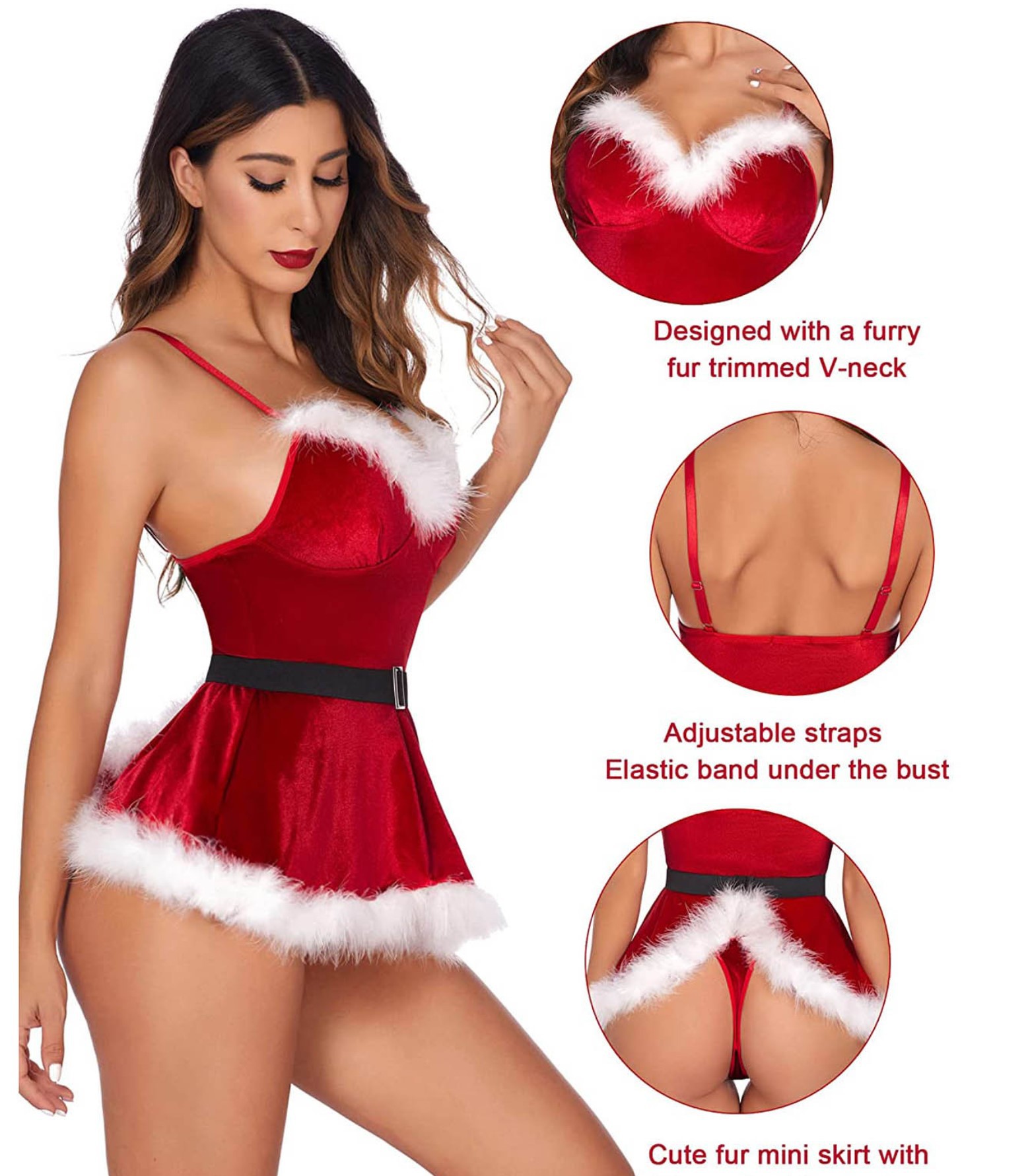 Women's Sexy Nightgown Santa C - огляд і ціна Elf Costume Christmas