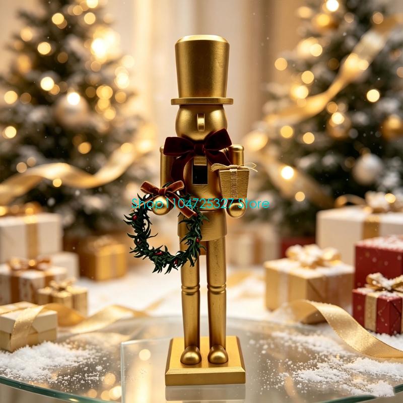D8KF Christmas Wooden Gold Nut - огляд і ціна Nutcracker Figurine