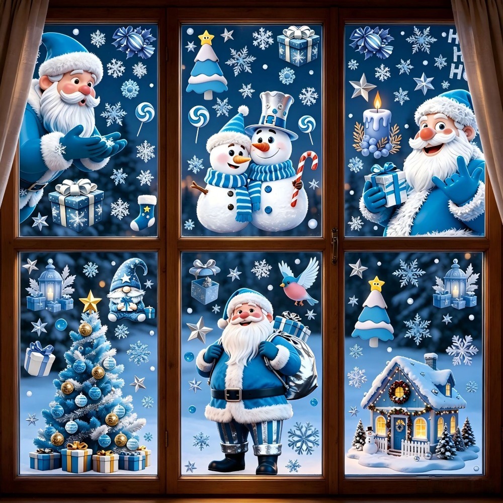 Christmas Window Stickers Wint - огляд і ціна Snowflake Window Decal