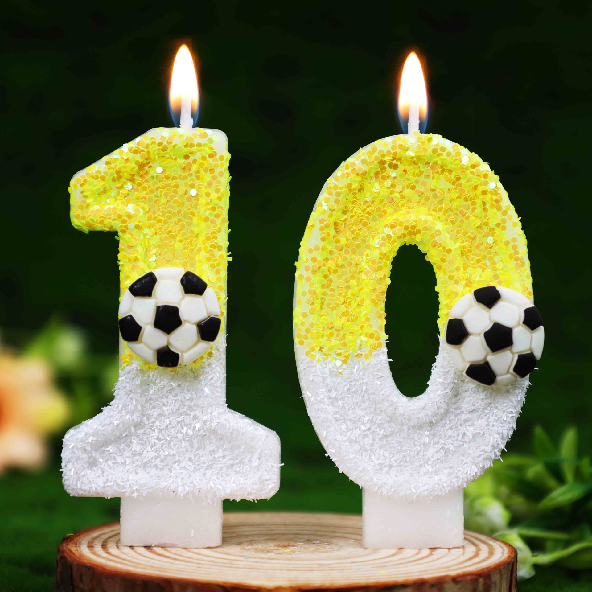 Yellow White Sequins Sports Fo - огляд і ціна Holiday Candle Set