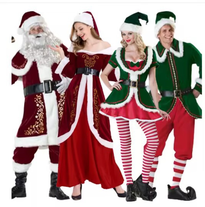 Santa Claus Costume Women Men  - огляд і ціна Elf Costume Christmas