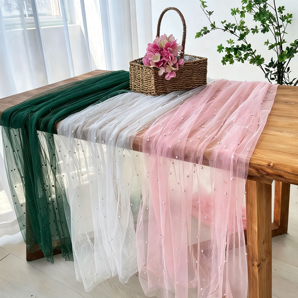 Pearl Tulle Table Runner, Mult - огляд і ціна Christmas Table Runner
