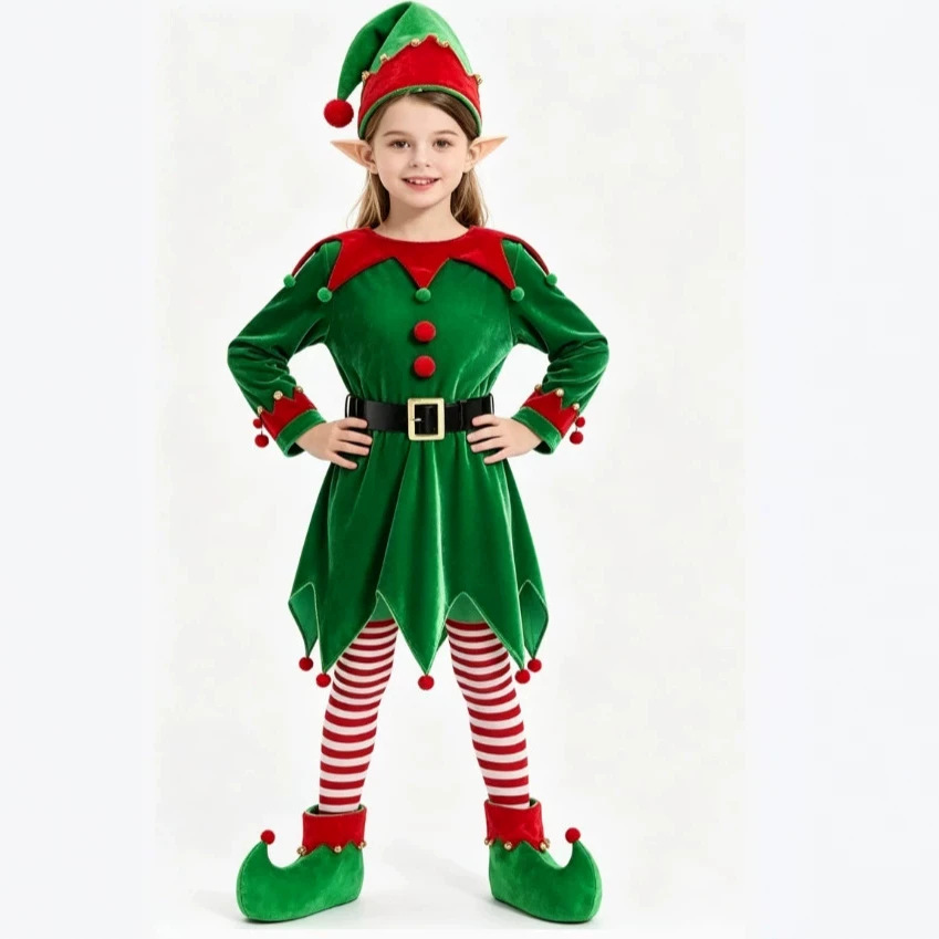 Christmas Boys and Girls Costu - огляд і ціна Elf Costume Christmas