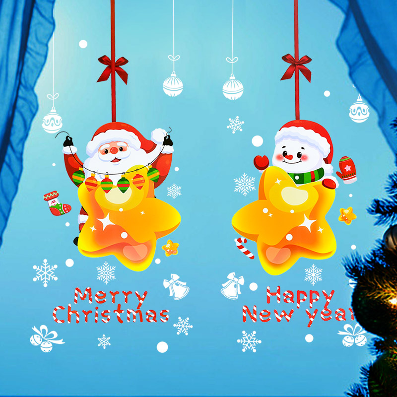 Christmas Santa Claus Window S - огляд і ціна Snowflake Window Decal