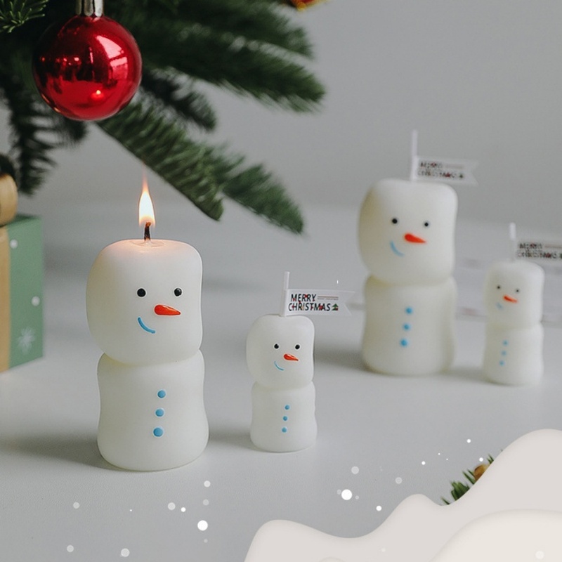 2Pcs/set Merry Christmas Snowm - огляд і ціна Holiday Candle Set