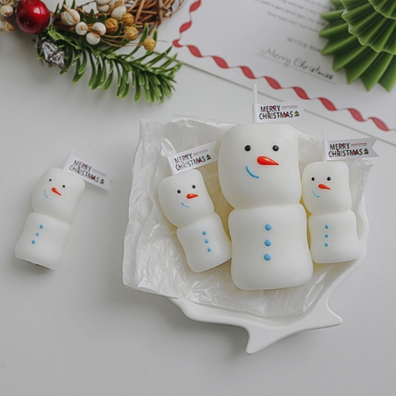 2Pcs/set Merry Christmas Snowm - огляд і ціна Holiday Candle Set