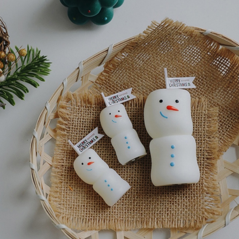 2Pcs/set Merry Christmas Snowm - огляд і ціна Holiday Candle Set