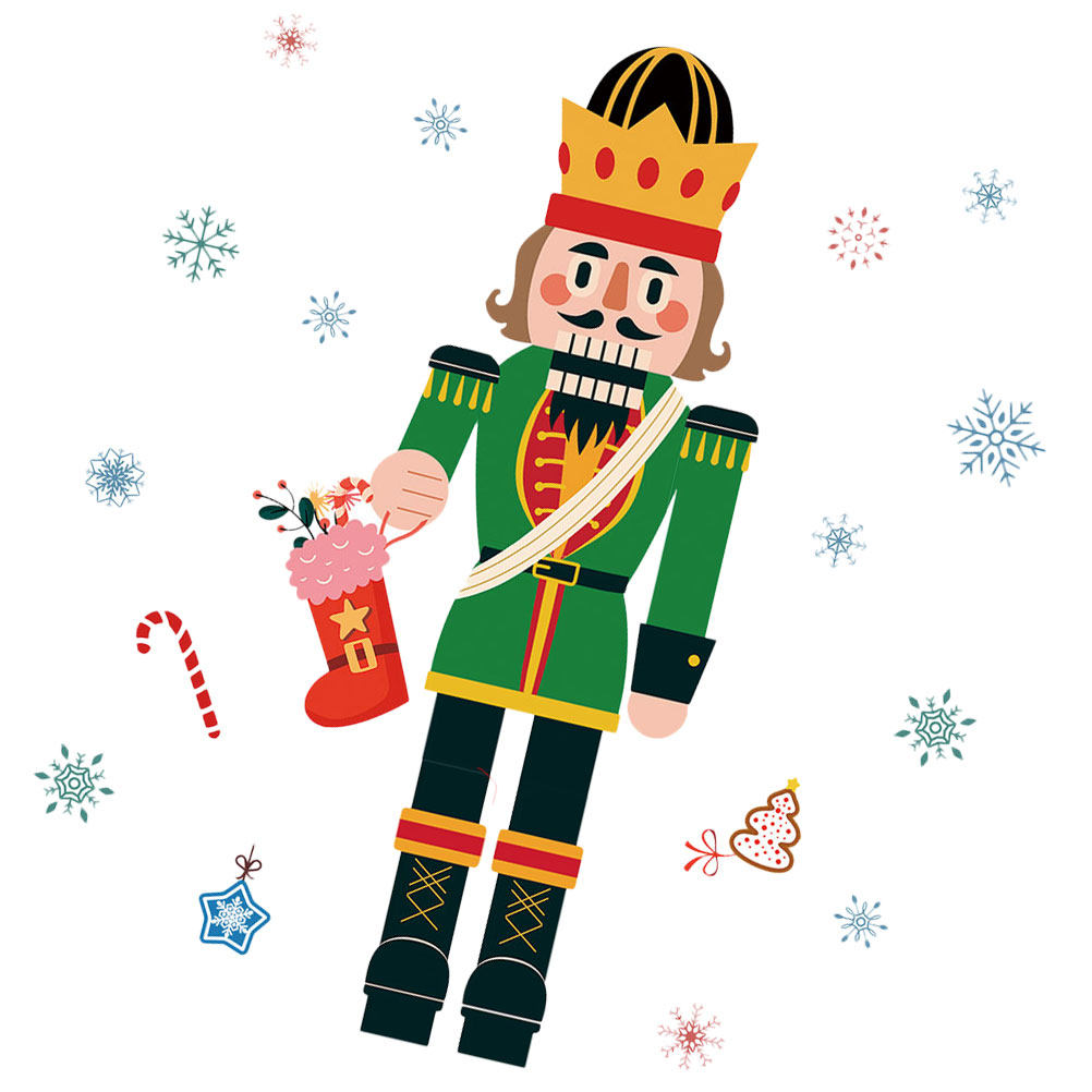Christmas Nutcracker Snowflake - огляд і ціна Snowflake Window Decal