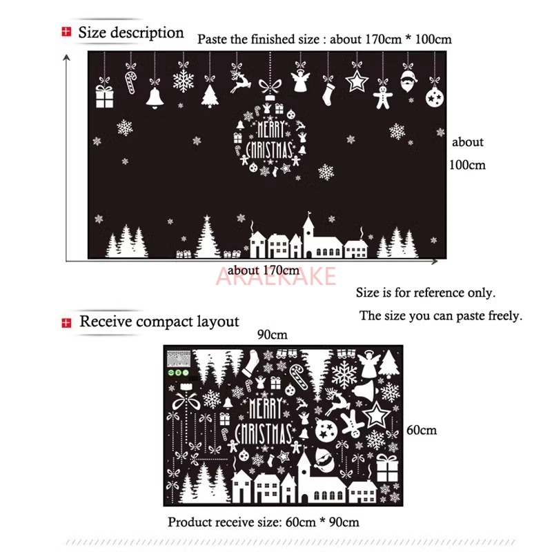 1PCS Christmas Village Glass W - огляд і ціна Snowflake Window Decal